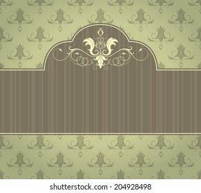 Vintage Label, with seamless wallpaper - Powered by Shutterstock