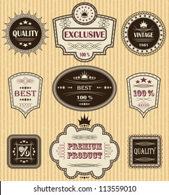 Luxury Golden Labels Stock Vector (royalty Free) 132835373 