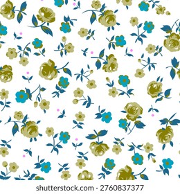 vintage litte flower pattern suitable for fabric and fahion design purposes