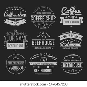 Vintage Logo Coffee Shop Template Restaurant Stock Vector (Royalty Free ...