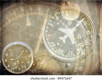 Vintage Military Background, Retro Aviation