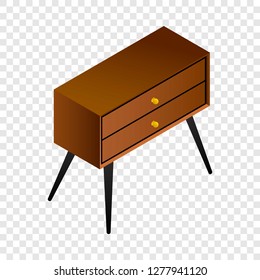 Vintage Night Stand Icon. Isometric Of Vintage Night Stand Icon For Web Design