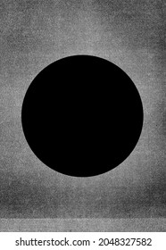 Vintage noir background texture with central black circle