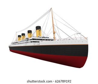 Vintage Ocean Liner. 3D Rendering