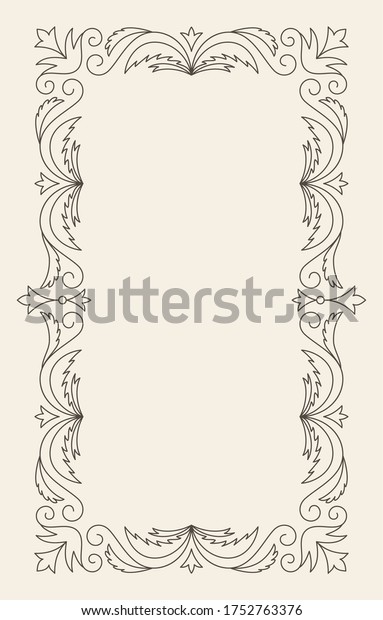 Vintage Ornament\
Greeting Card Template.\
Retro