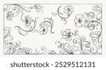 Vintage ornaments by Andreas Bretschneider (1578-1640). Vintage pattern illustration. Vintage art drawing illustration pattern, old black and white sketch painting art print pattern.