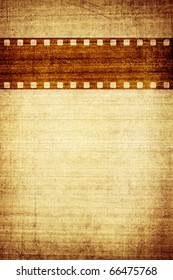 Vintage Paper Cover With Film Stripe And Space For You Title