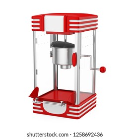 Vintage Popcorn Machine Isolated. 3D Rendering