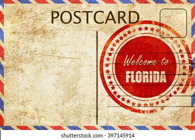Vintage Postcard Welcome To Florida