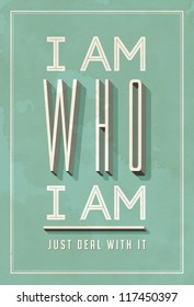 Vintage Poster Art - I Am Who I Am - JPG Version