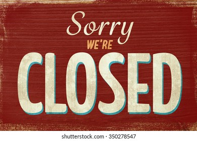 Vintage Red Closed Sign Stock Illustration 350278547 | Shutterstock