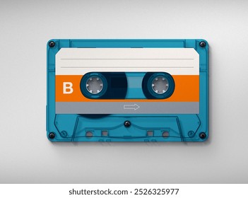 Vintage Retro Cassette, cassette tape isolated on white, retro audio tape, 3d illustration, 3d rendering - Powered by Shutterstock