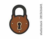 Vintage Round Copper Padlock Vector Illustration Isolated on White Background
A classic round vintage padlock vector illustration designed with a dark shackle, copper-brown faceplate, rivet details, and a central keyhole. Great for security concepts, privacy, data protection, vintage hardware, and safe access themes.
