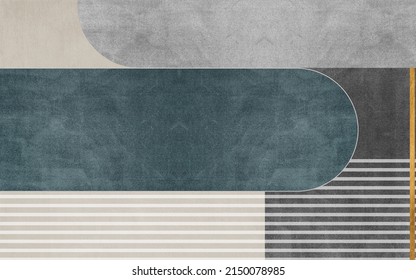 Vintage rug carpet design.Grunge background. Frame carpet colorful geometry knitwear rug textile texture old grunge abstract dirty background with dirty effect