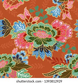 Seamless Border Paisley Flowers Stock Vector (Royalty Free) 1106032652