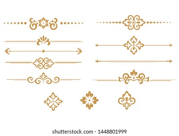 Vintage set. Floral elements for design monograms, invitations, frames, menus and labels. Graphic design of the website, cafes, boutiques, hotels, wedding invitations. - Powered by Shutterstock