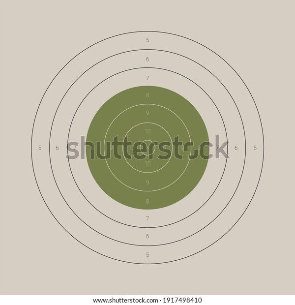 Vintage\
shooting range gun target with a marked\
bullseye