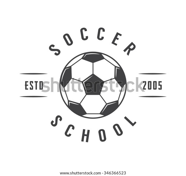 Vintage Soccer Football Logo Emblem Badge Stock Illustration