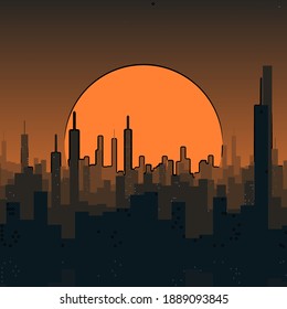 夕日 街 のイラスト素材 画像 ベクター画像 Shutterstock