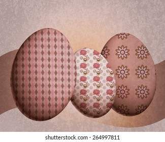 Vintage and textured sepia easter design - Powered by Shutterstock