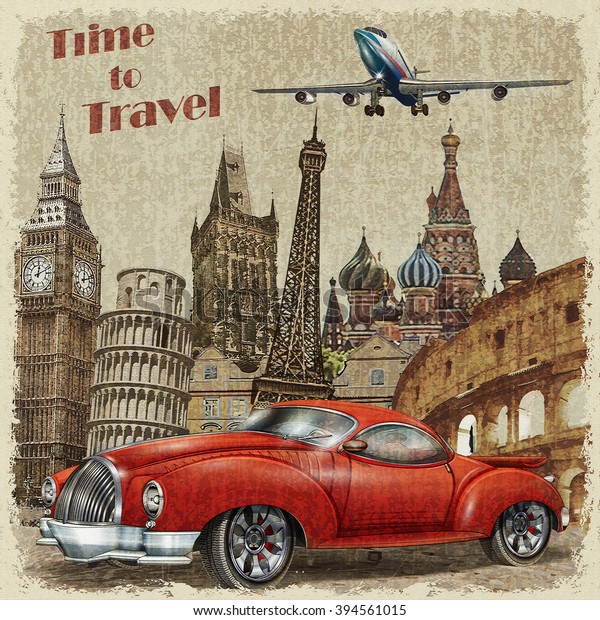 Vintage travel\
poster.
