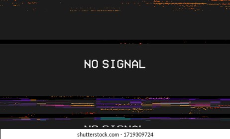 Vintage VHS (Video Home System) Defects Noise And Artifacts Effect. Glitches Error From An Old Tape Or Old TV. No Signal Tv. Glitch Effect.