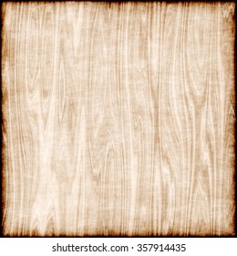 Vintage Wood Background. Burnt On The Edges Of The Tree.