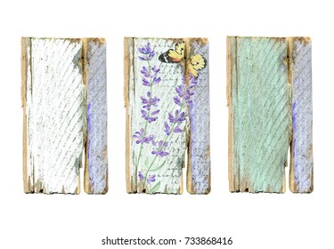 Vintage Wooden Frames with Lavender Flowers - Powered by Shutterstock