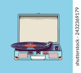 A vinyl record is a disc used to play songs on a gramophone. The vinyl record was invented in the 1880s. There are several types of vinyl records, namely: Extended play singles and LP records