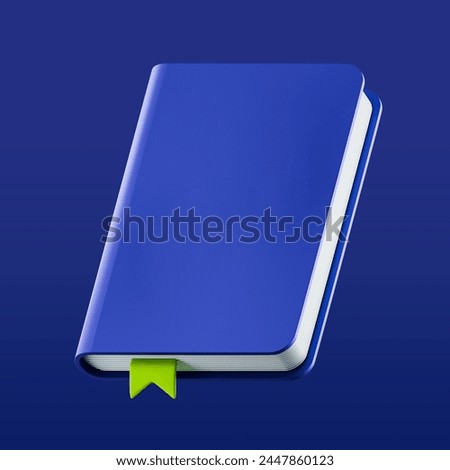 Violet empty notepad on pastel background. Simple 3d render illustration.