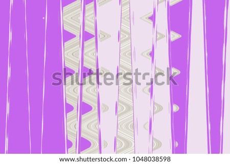 Violet and gray pop up art deco black ground.Curve and zigzag graphic.