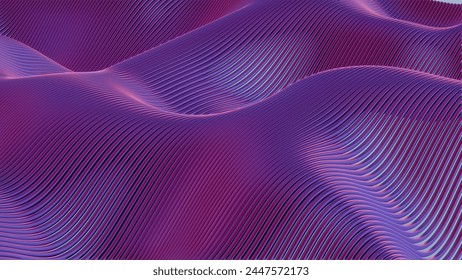Violet Rhythms: A Symphony of Line and Light