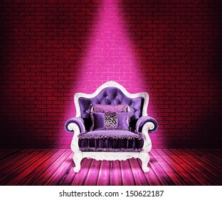 Violet Sofa Room Background