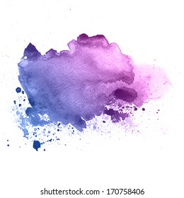 Violet Watercolor Drops Texture 