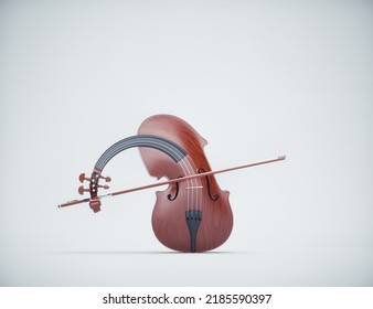 Violin playing itself  self taught   talent concept  This is 3d render illustration