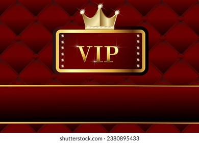 VIP background for casino, premium parties, luxury poster template. Red elegant seamless pattern in retro style.Background for invitation card,members only. Vector illustration. - Powered by Shutterstock