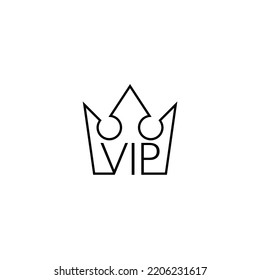 Vip Club Logo. Exclusive Membership Sign Isolated On White Background