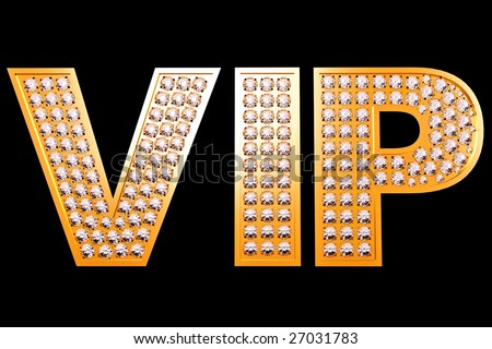 VIP Letters Diamonds On Black Background Stock Illustration 27031783