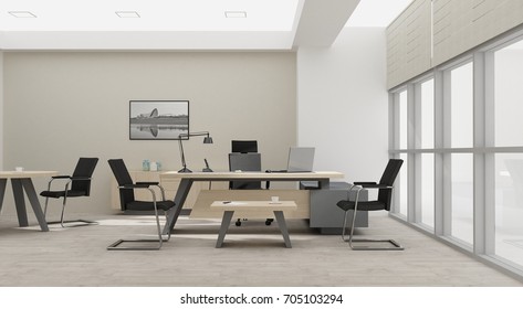 VIP Office Furniture 3D Rendering