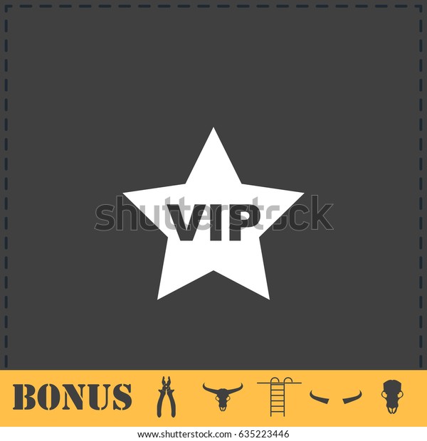 Vip Star Icon Flat Simple Illustration Stock Illustration