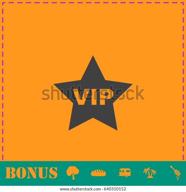 Vip Star Icon Flat Simple Illustration Stock Illustration