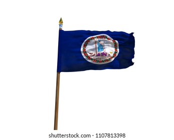 Virginia Flag Usa Flag Isolated Silk Stock Illustration 1107813398 ...