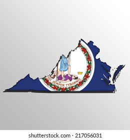 Virginia Map Flag Inside Stock Illustration 217056031 | Shutterstock