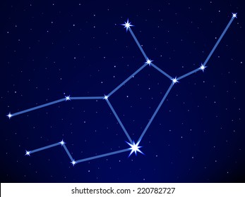 Virgo Constellation On The Starry Sky