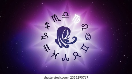 Virgo zodiac horoscope astrology sign 3D illustration - Powered by Shutterstock