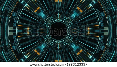 Virtual digital lock and safe. Crypto currency digital encryption blocks. 3D rendering
