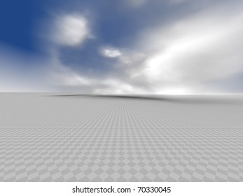 Virtual Landscapes Clouded Sky With Infinite Ground 06