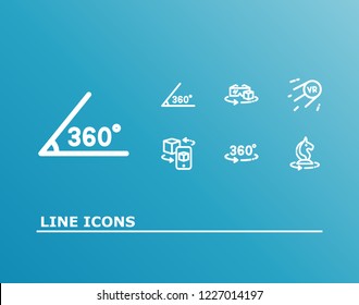 Virtual Reality Icon Set And Vr Future With 360 Angle, Ar Vr And Vr Chess Game. Futuristic Related Virtual Reality Icon  For Web UI Logo Design.