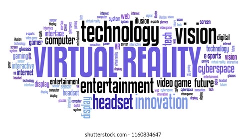 Virtual reality technology concept - VR word cloud. - Powered by Shutterstock - Get 15% off with code: PIKWIZARD15