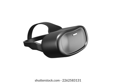 Virtual Reality or VR 3d render realistic model in isolate white background. VR Glasses for 360 environment games or simulation training.